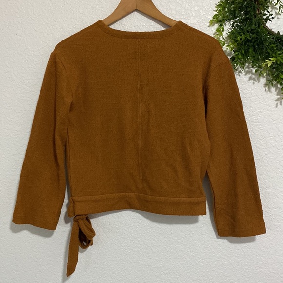 Madewell Texture & Thread Burnt Orange Wrap Top XXS - Picture 6 of 9
